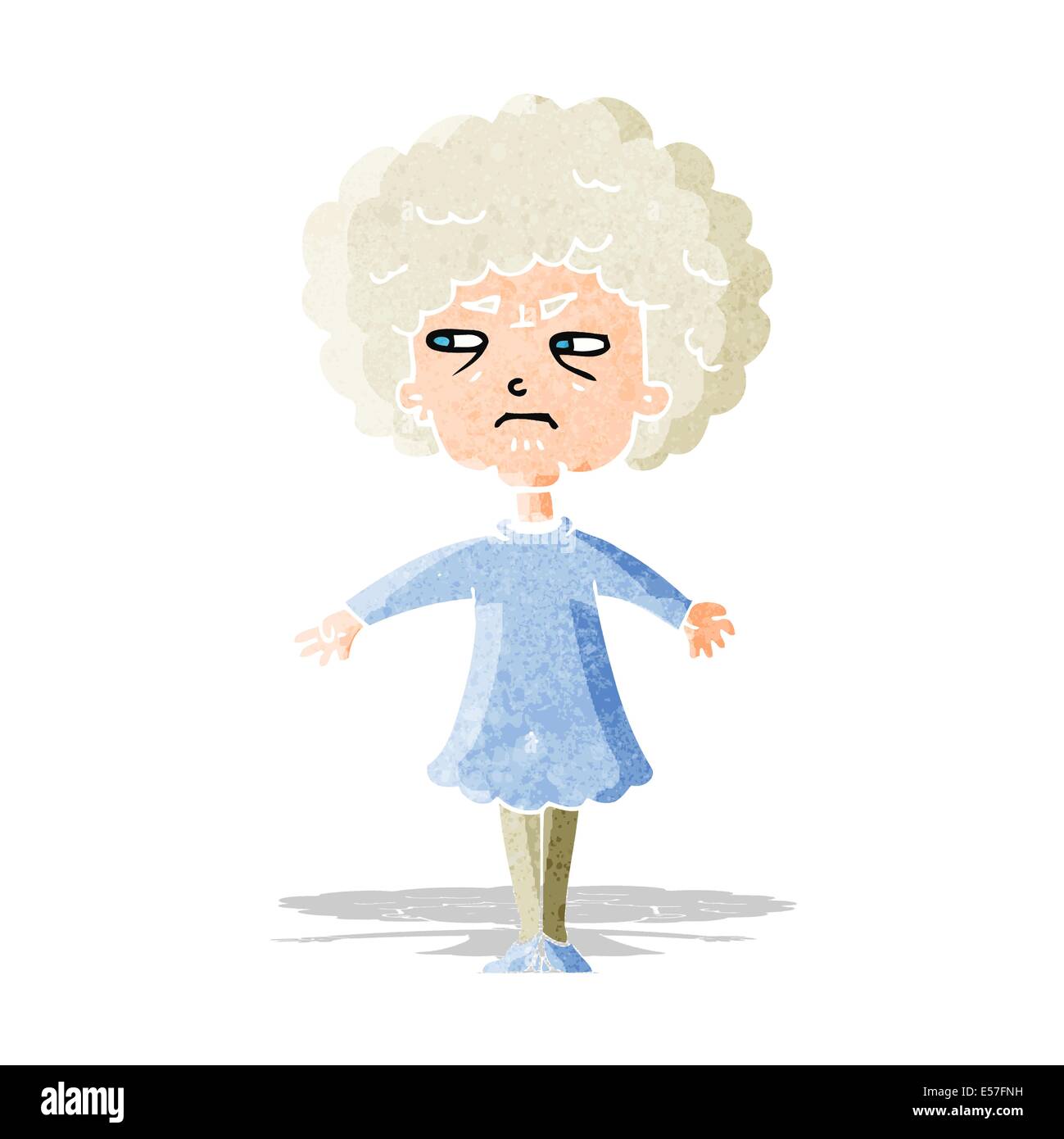 cartoon bitter old woman Stock Vector Image & Art - Alamy