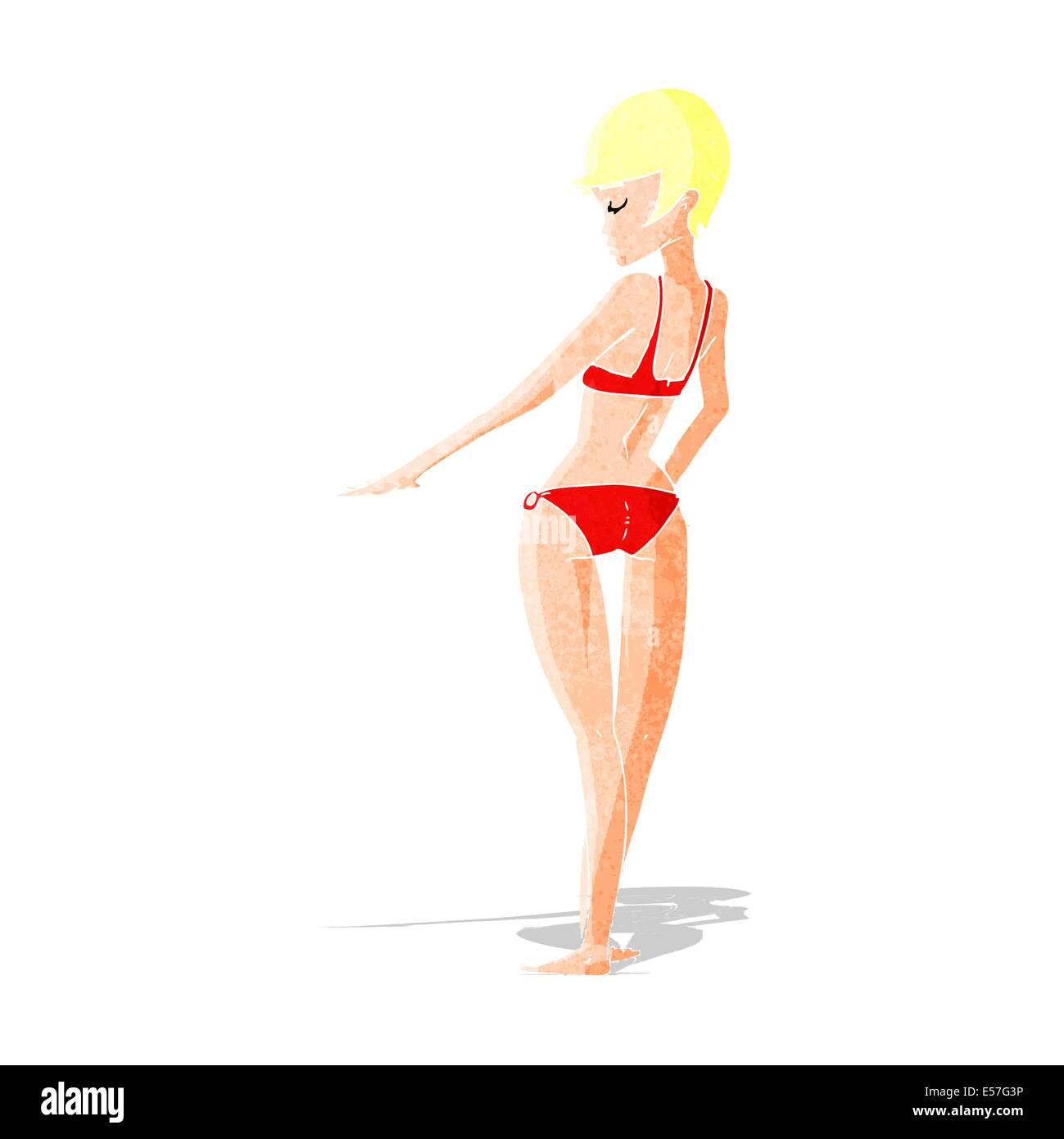 cartoon bikini woman Stock Vector Image & Art Alamy
