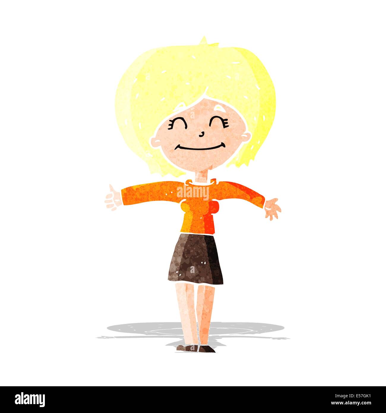 cartoon woman giving thumbs up sign Stock Vector Image & Art - Alamy