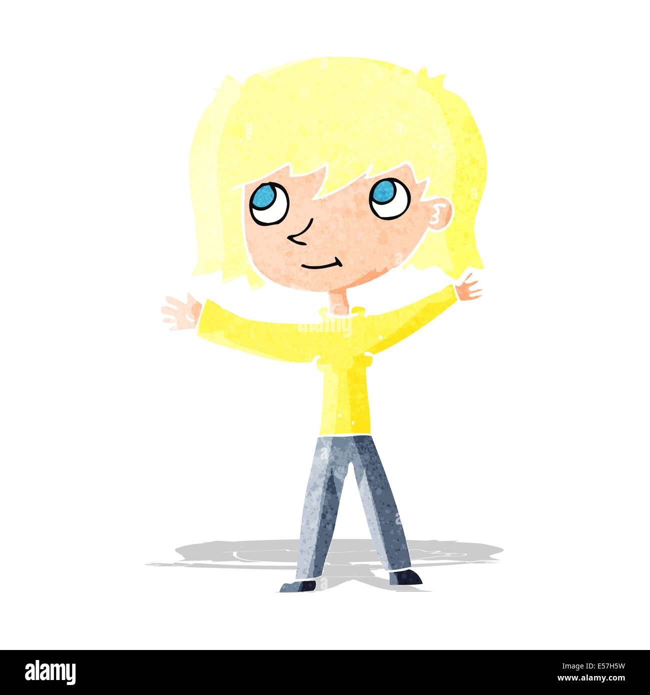 cartoon happy girl Stock Vector Image & Art - Alamy