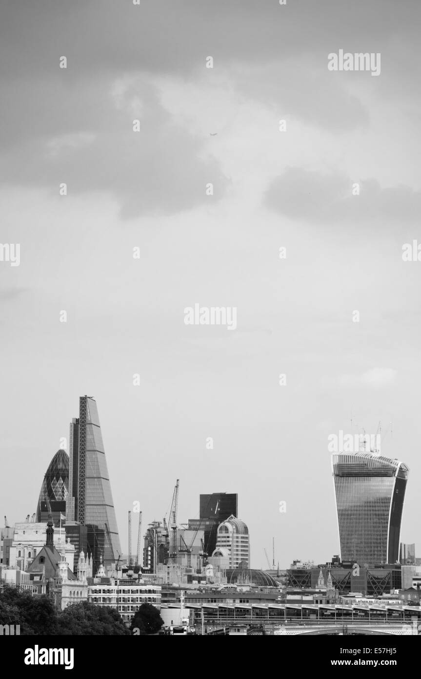 London skyline gherkin Black and White Stock Photos & Images - Alamy