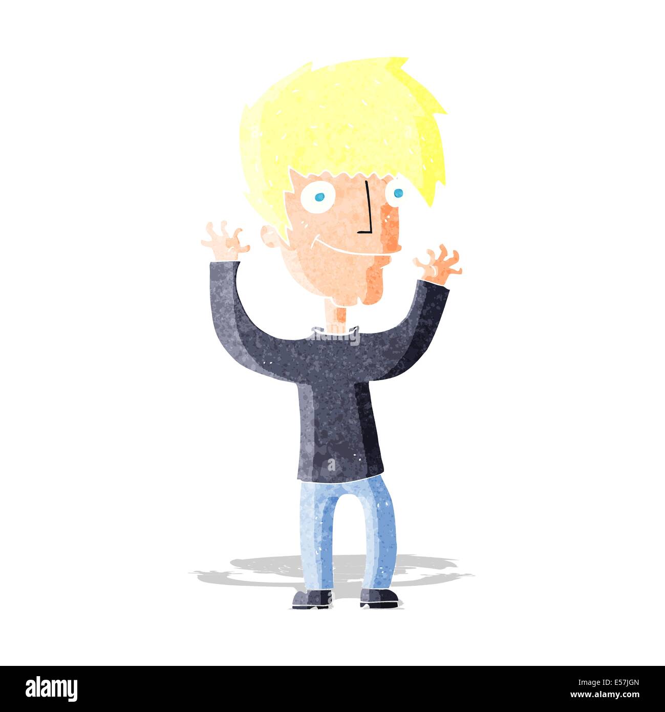 cartoon man waving arms Stock Vector Image & Art - Alamy
