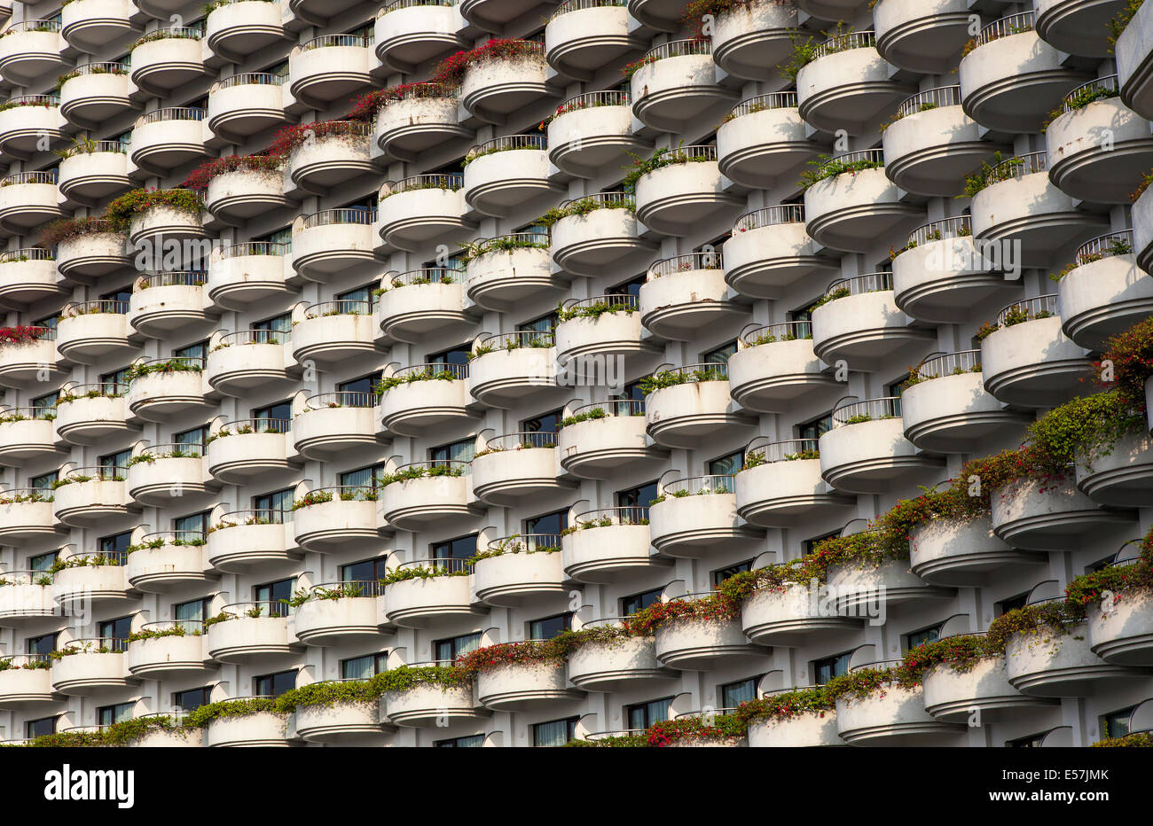 Close up of a Massive Hotel in Bangkok, Thailand Stock Photo