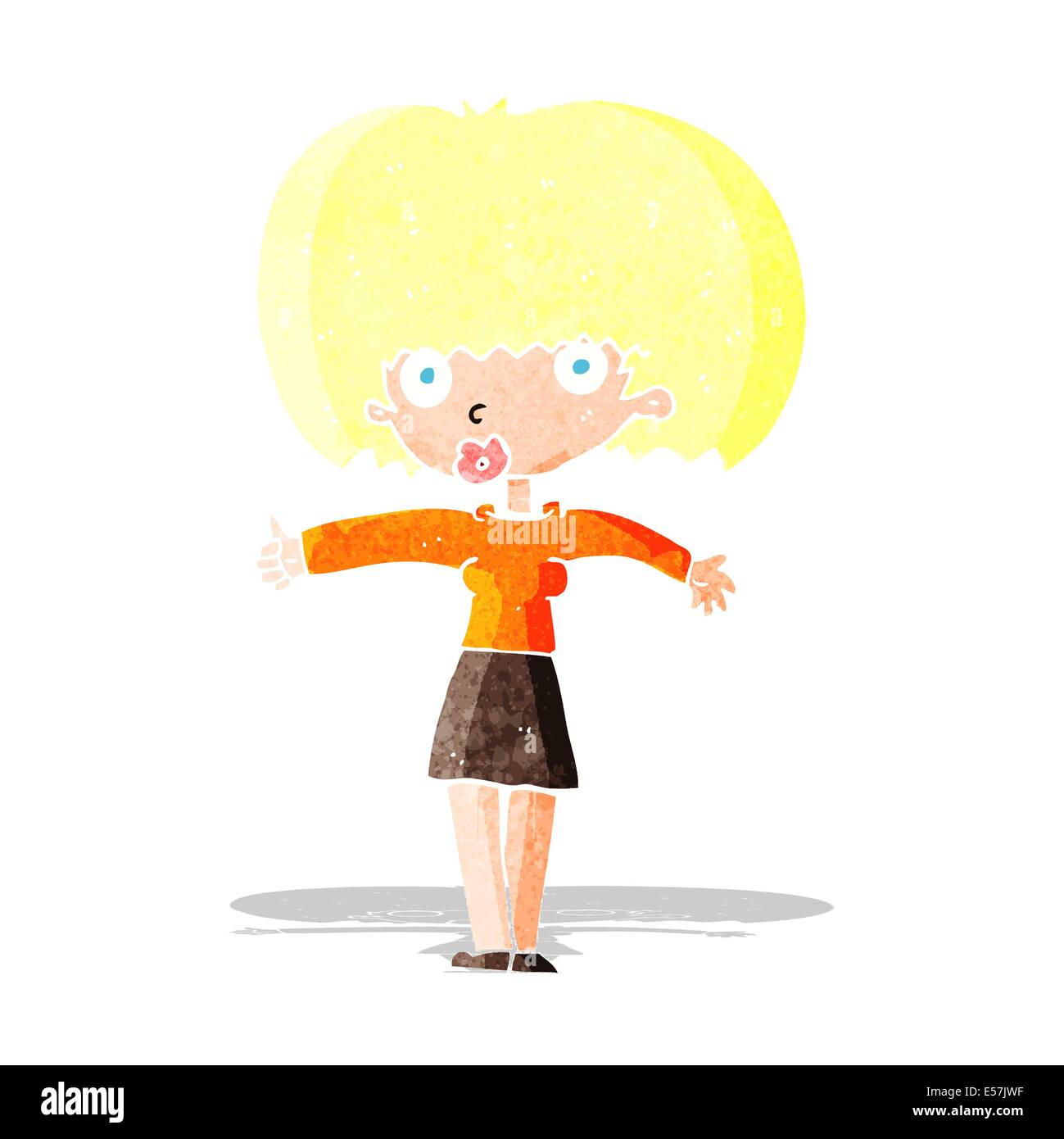 cartoon woman giving thumbs up symbol Stock Vector Image & Art - Alamy