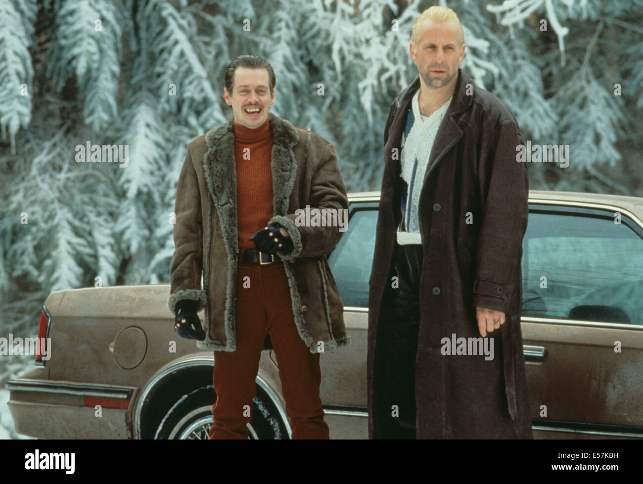 FARGO 1996 PolyGram/Working Title/MGM  film with Peter Stomare at left and Steve Buscemi Stock Photo
