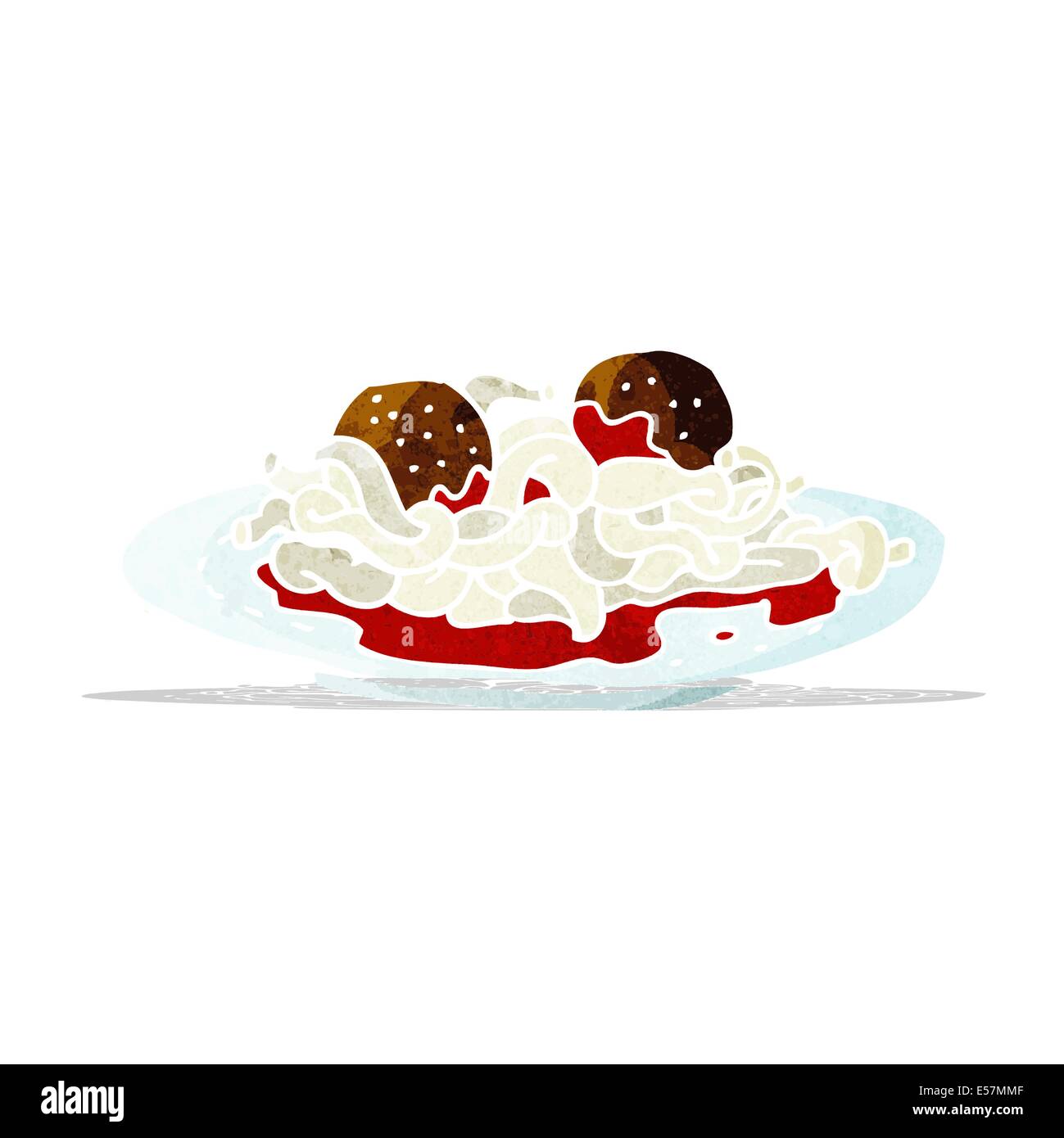 cartoon spaghetti and meatballs Stock Vector Image & Art Alamy
