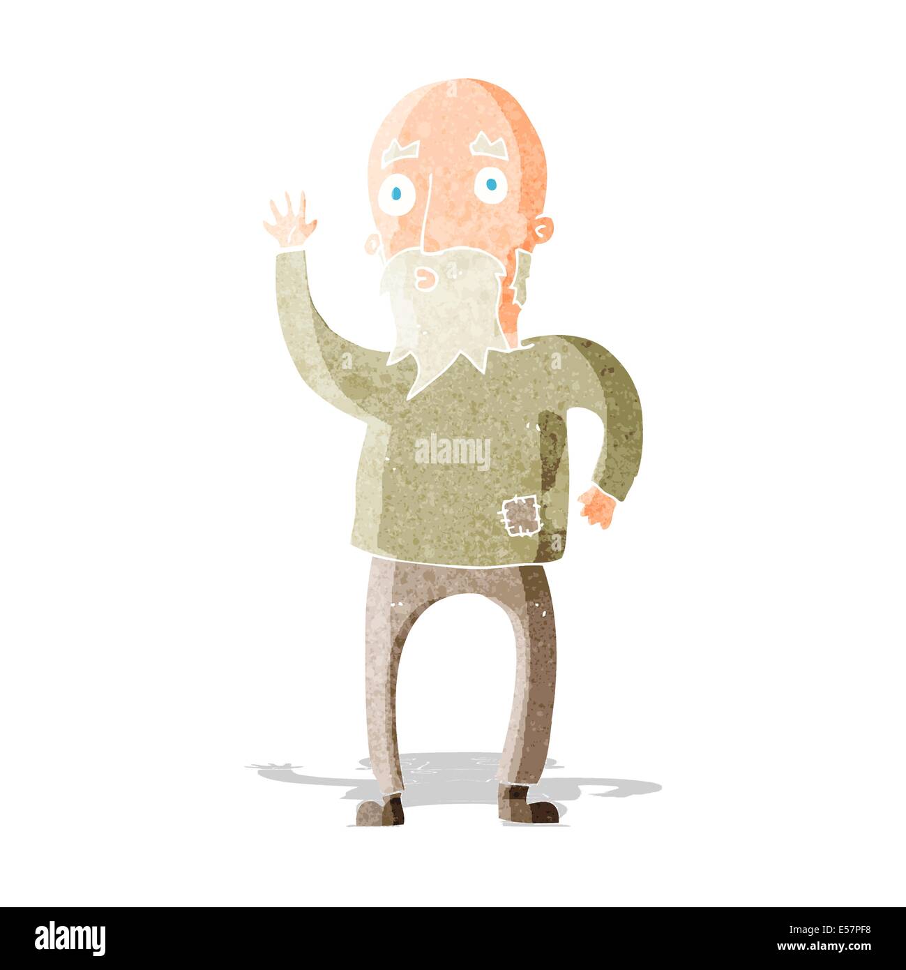 cartoon old man waving Stock Vector Image & Art - Alamy