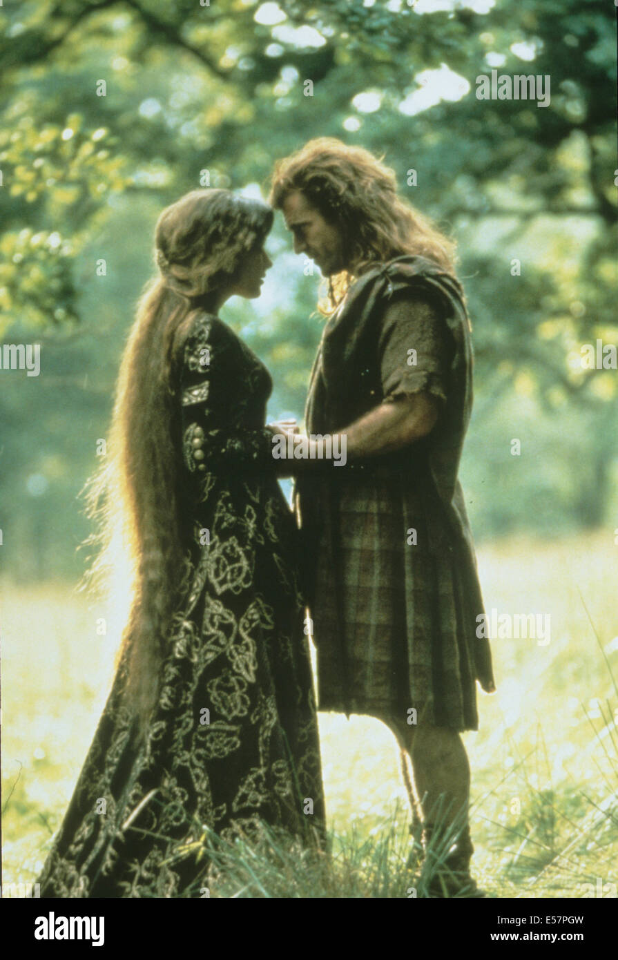 BRAVEHEART 1995 Icon Entertainment fllm with Mel Gibson and Sophie Marceau Stock Photo