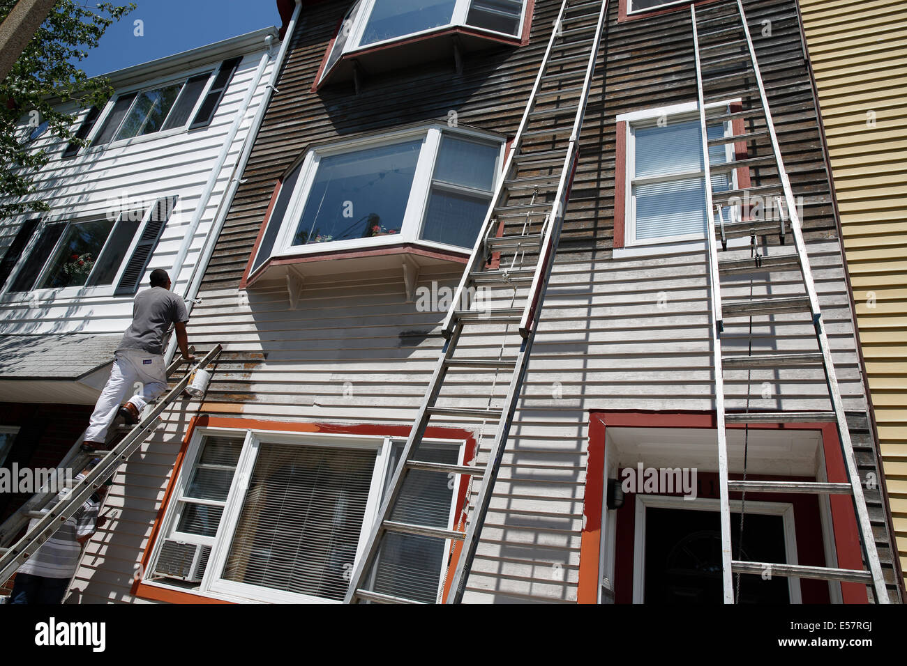 house painter, Boston, Massachusetts, USA Stock Photo