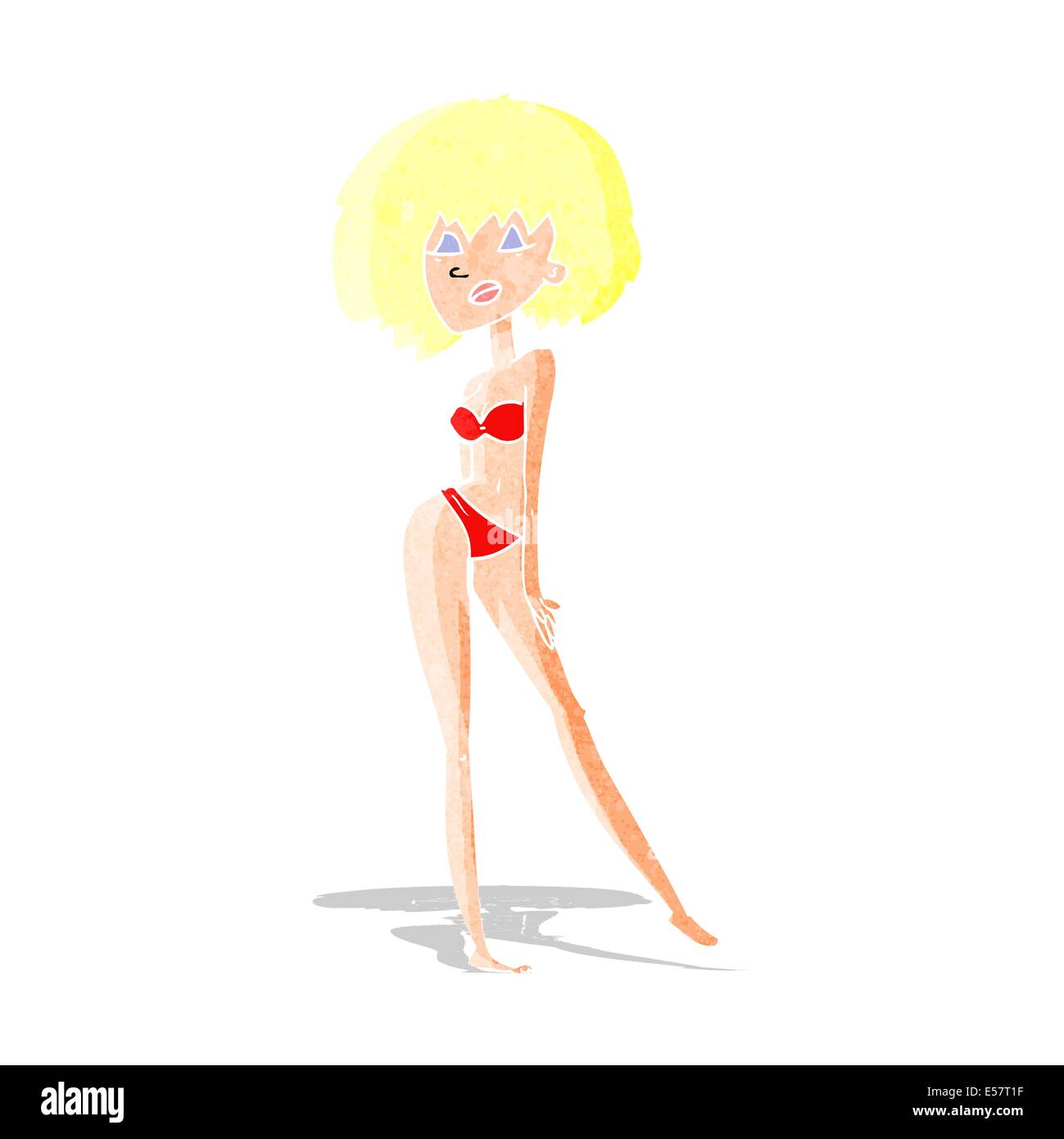 cartoon woman in bikini Stock Vector Image & Art Alamy