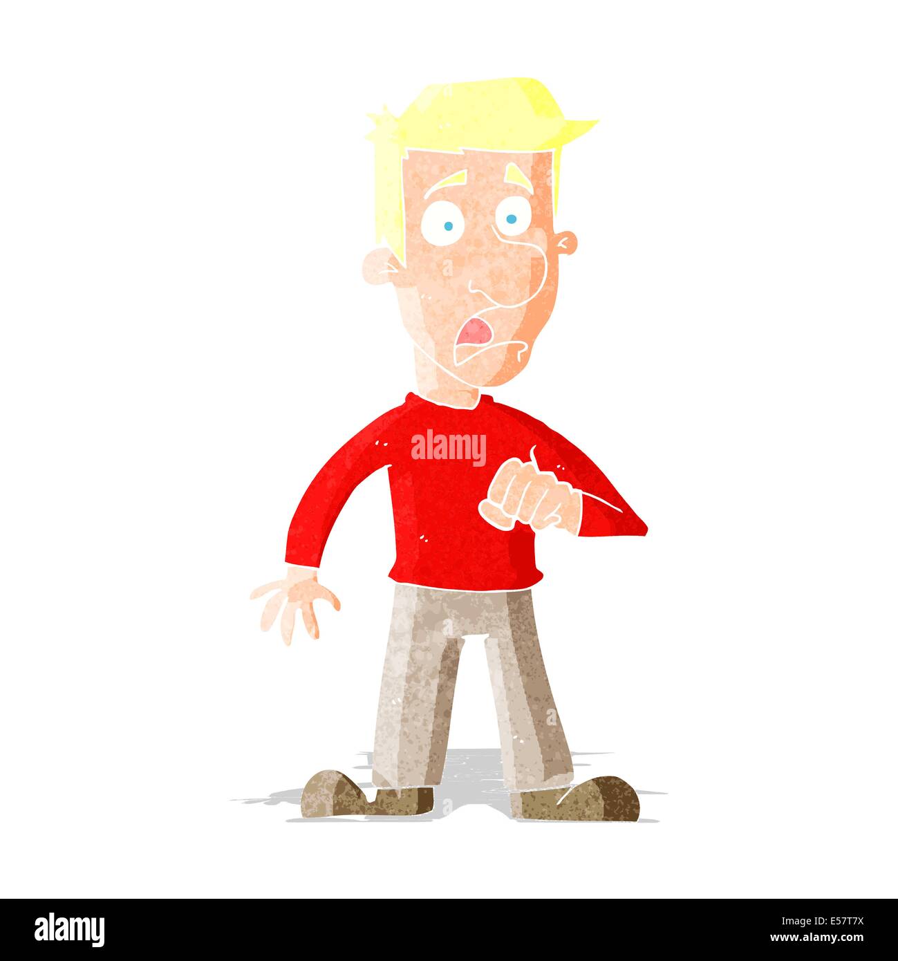 Amazed boy cartoon male man shocked stressed surprised worried ...