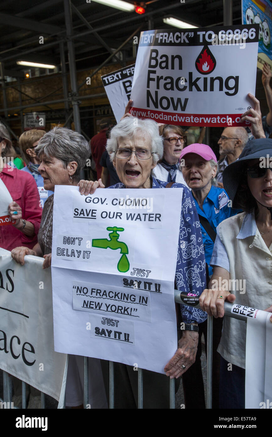 Major No Fracking in NY State demonstration in the heart of NYC at 42nd ...