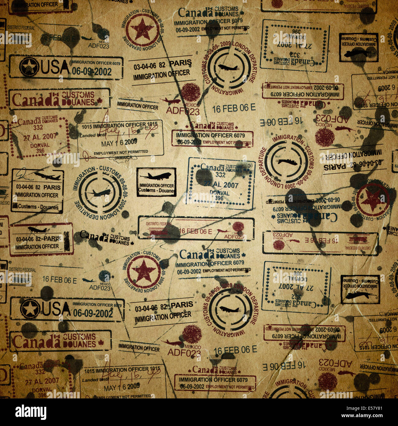 Stamp background hi-res stock photography and images - Alamy