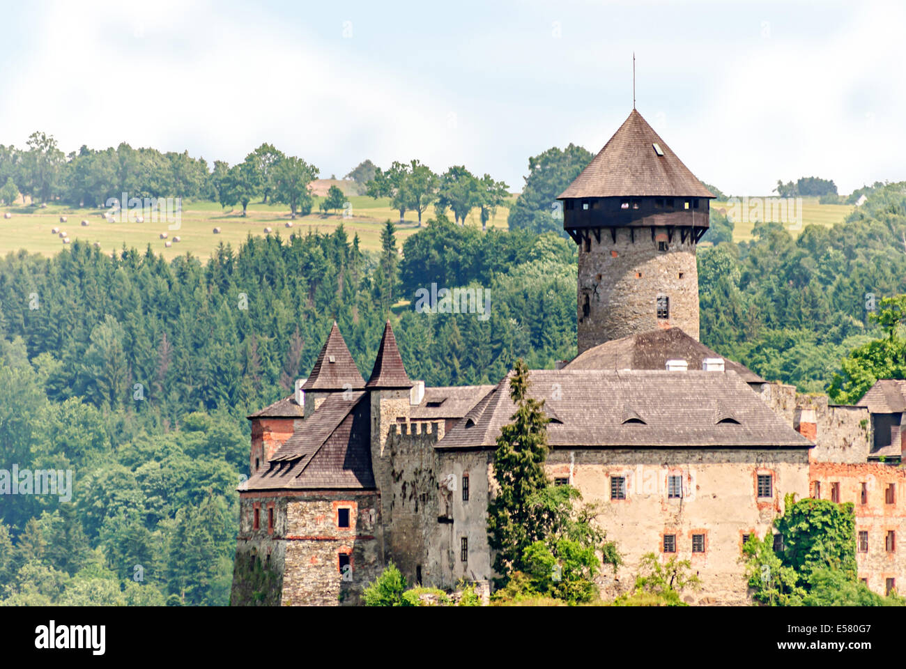 Castle Sovinec (Eulenburg) from 13.century, Czech republic Stock Photo