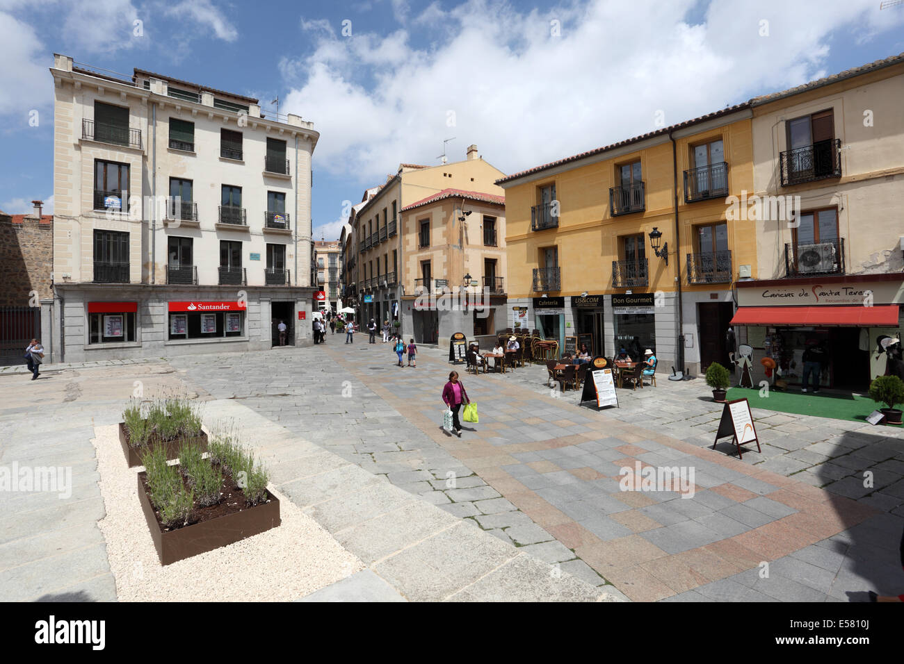 Square in the old town of Avila, Castilla y Leon, Spain Stock Photo
