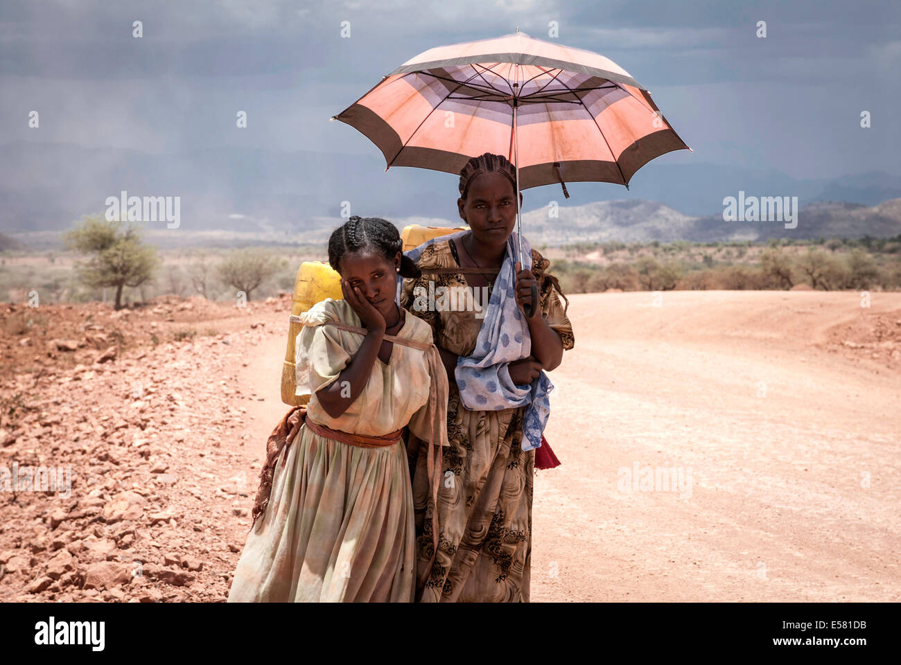 Water carriers, Tigray, Ethiopia Stock Photo
