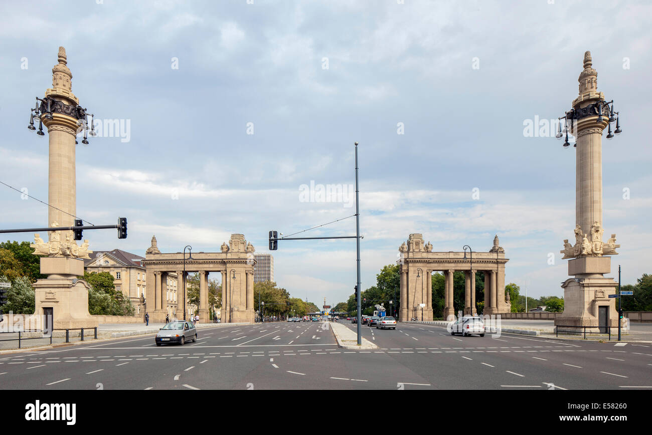 Charlottenburg Gate, decorative building, from 1908, at the eastern exit of the then independent city of Charlottenburg, Berlin Stock Photo