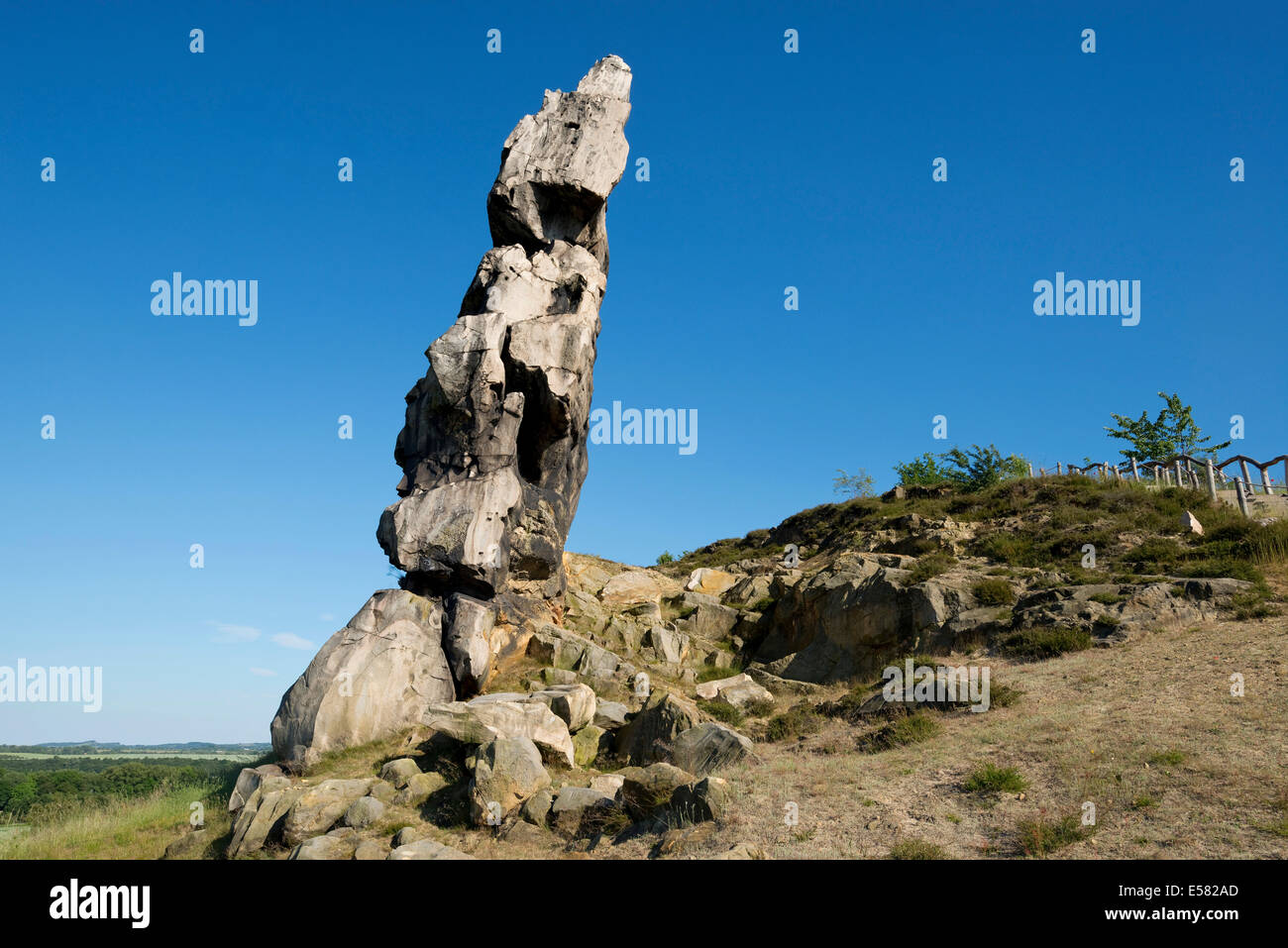 Rock formations, Teufelsmauer nature reserve near Weddersleben, Harz, Saxony-Anhalt, Germany Stock Photo