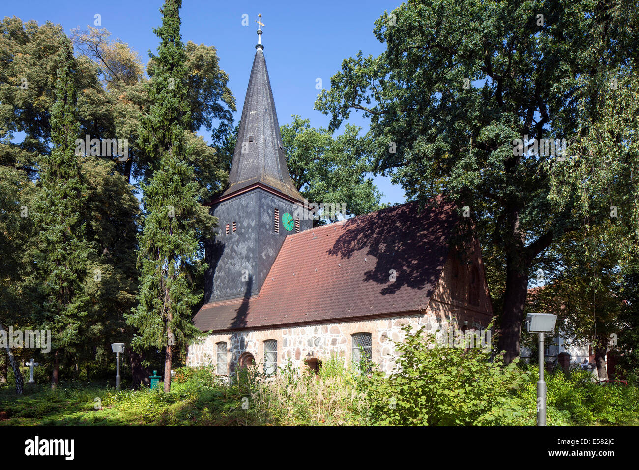 Wittenau village church from the 15th century, Reinickendorf, Berlin, Germany Stock Photo