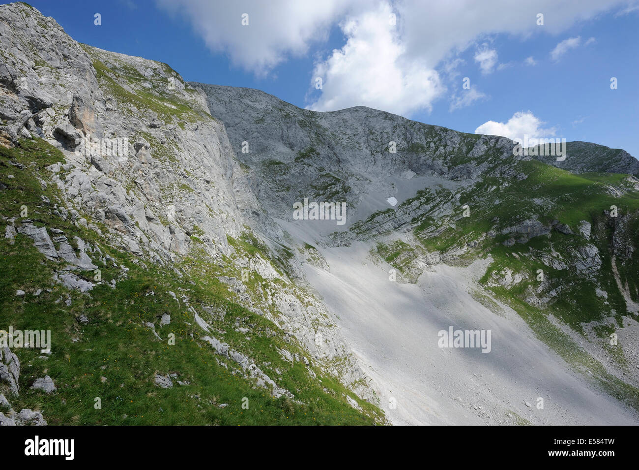 view of Gamsjoch summits, Karwendel, Austria Stock Photo