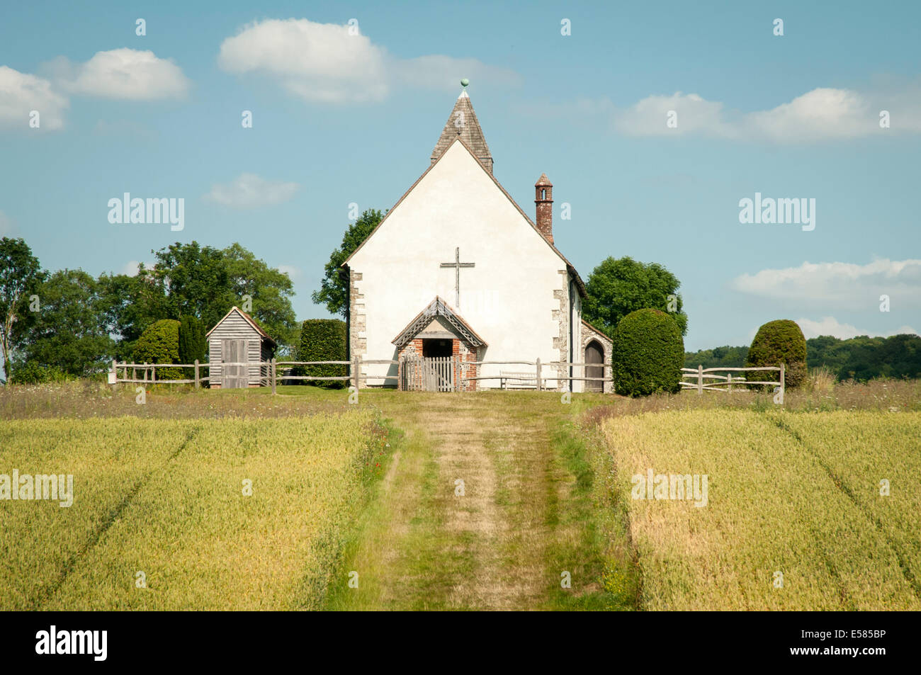 St Huberts church Hampshire Stock Photo Alamy