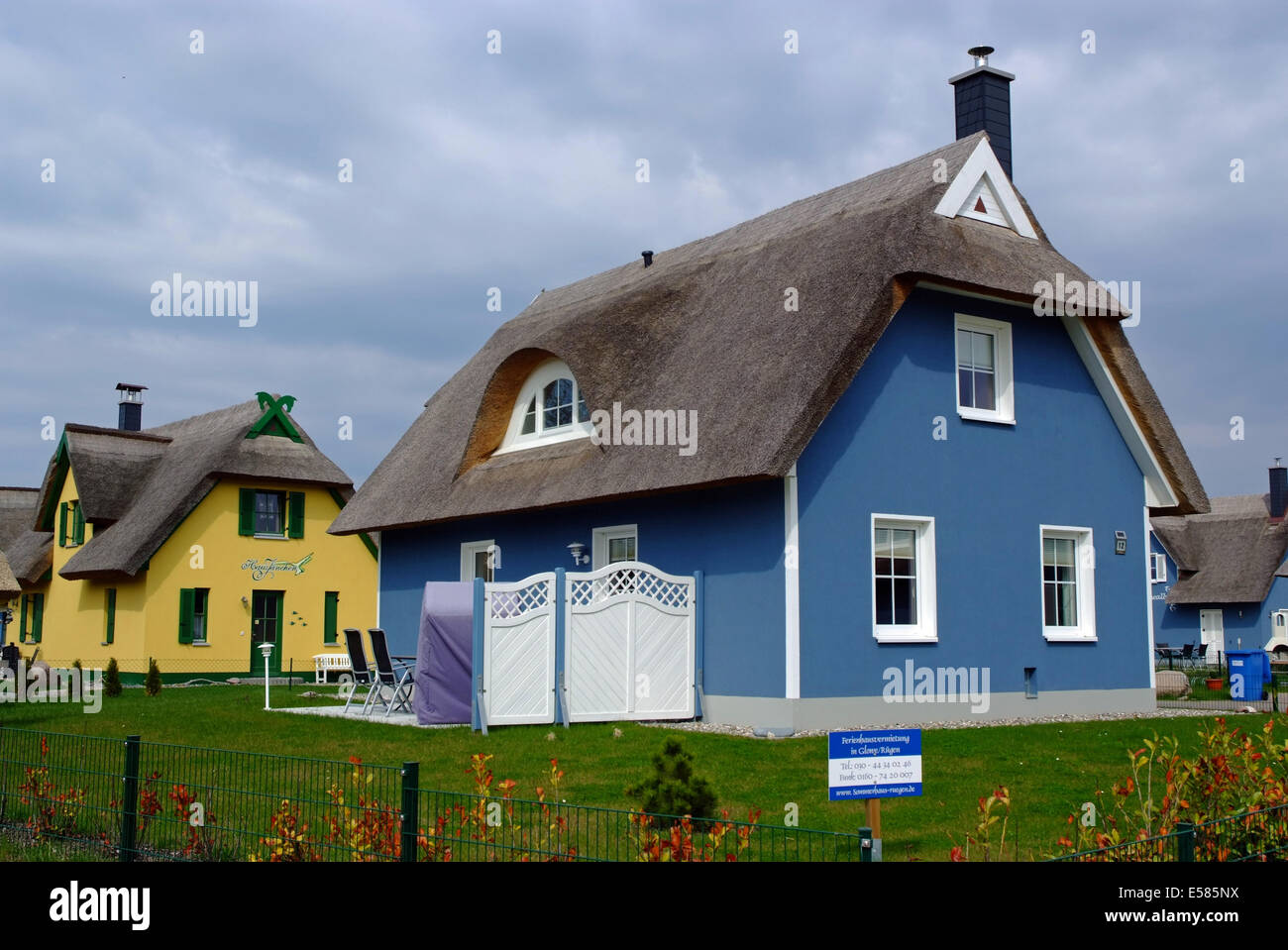 Lovely cottages with thatched roof Europe Germany Baltic Sea Isle of