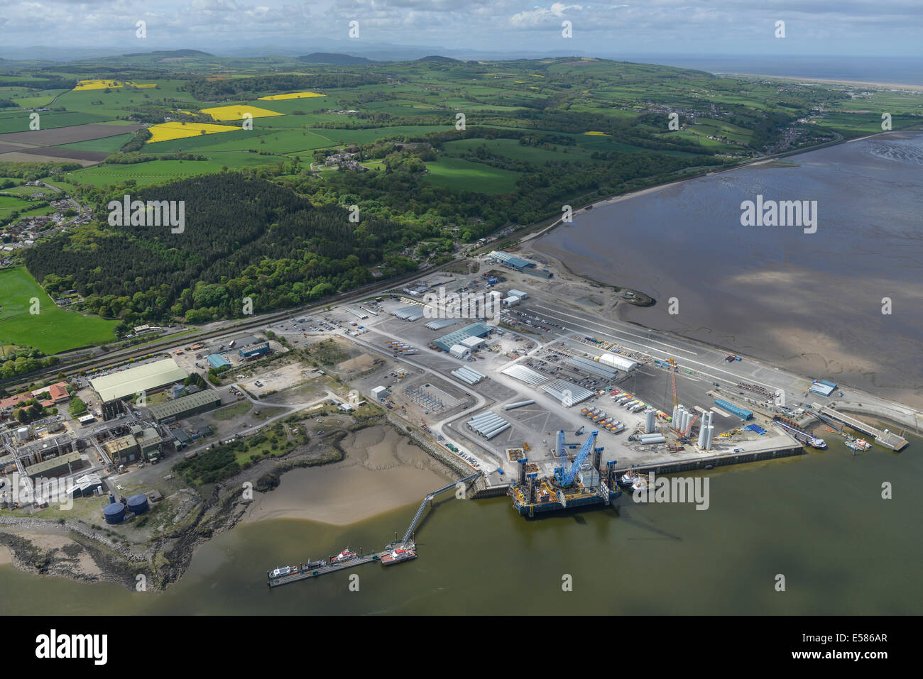 An aerial view of the Port of Mostyn in Flintshire, Wales from where An aerial view of the Port of Mostyn in Flintshire, Wales from where