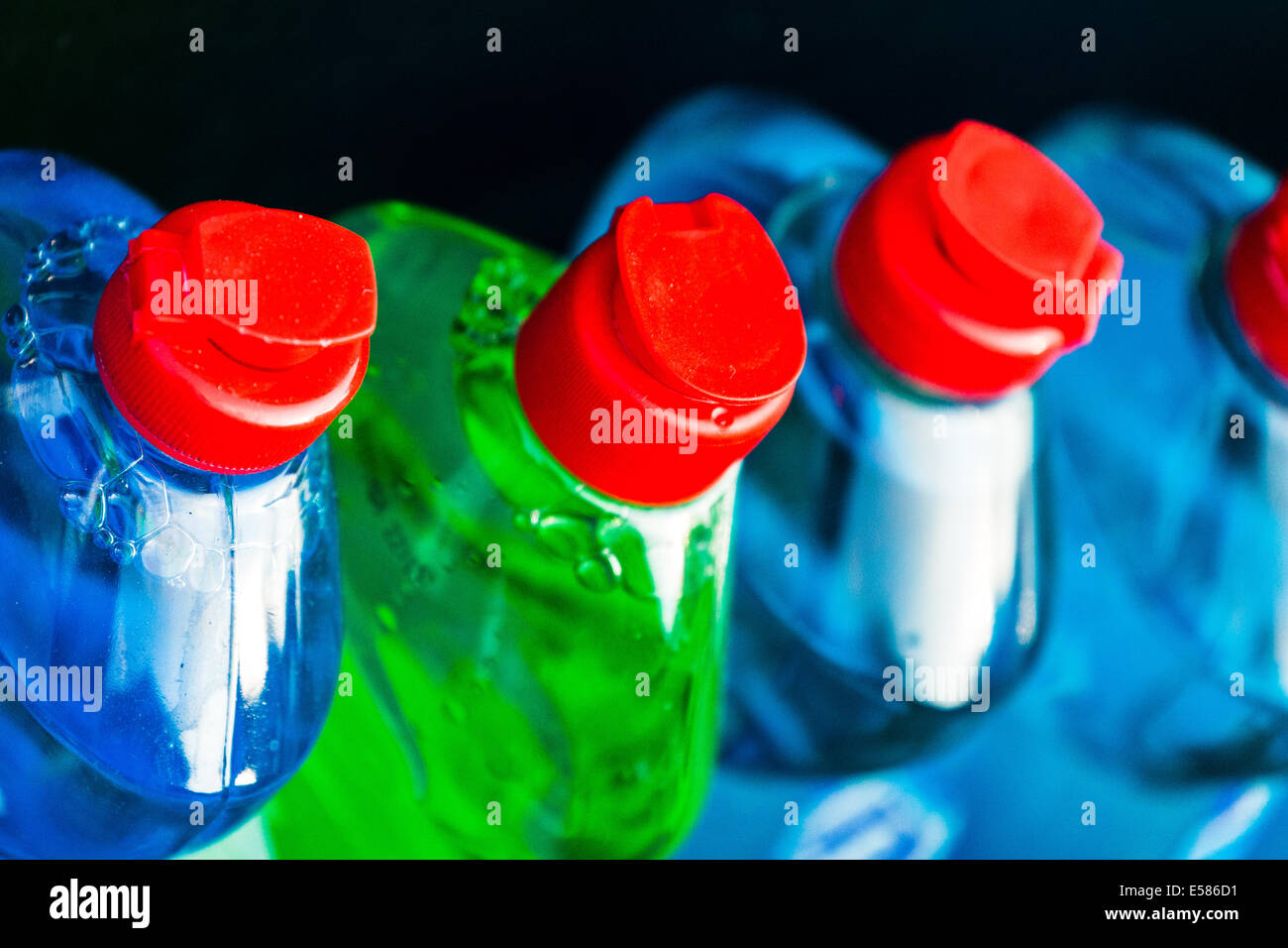 washing up liquid bottles. England UK Stock Photo