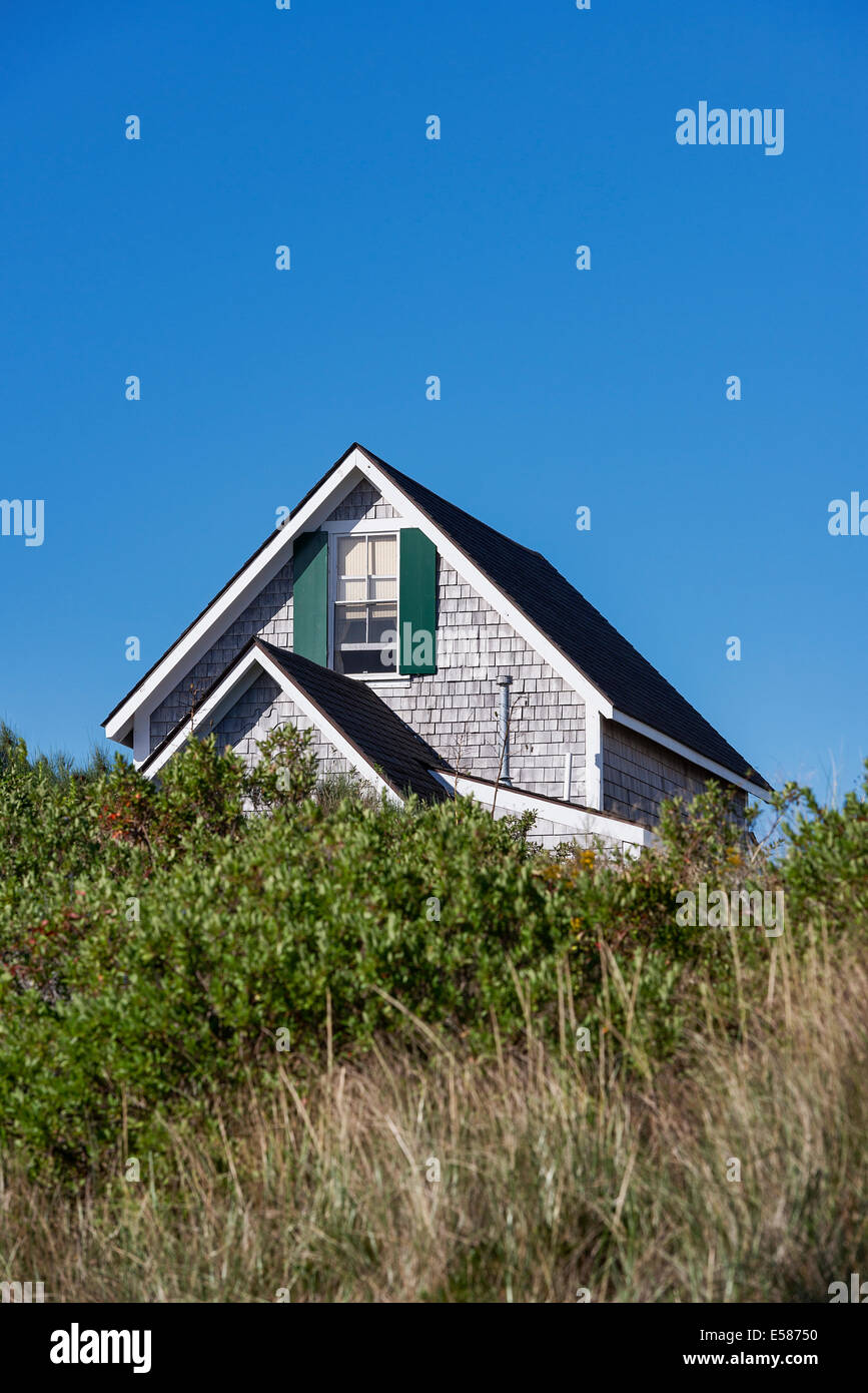 Waterfront cottage, Truro, Cape Cod, Massachusetts, USA Stock Photo