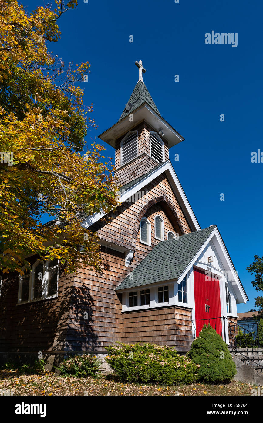 Rustic church, Patterson, New York, USA Stock Photo