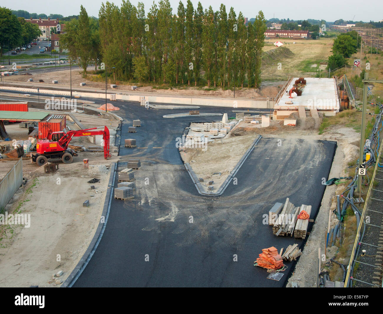 Road construction in Breda, the Netherlands Stock Photo Alamy