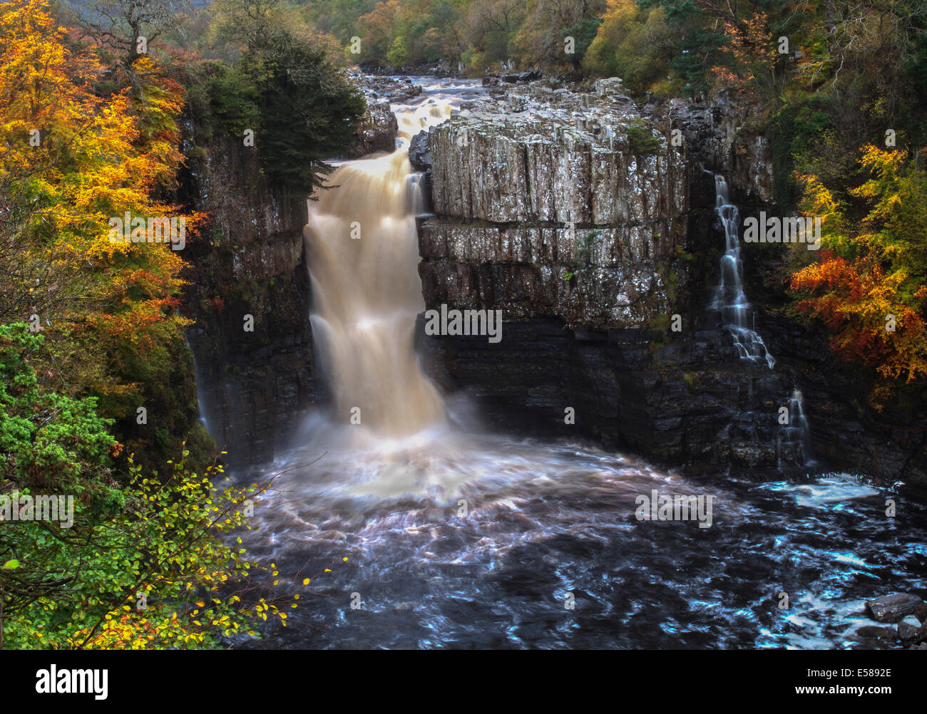 A waterfall, High Force Falls, County Durham, United Kingdom Stock Photo