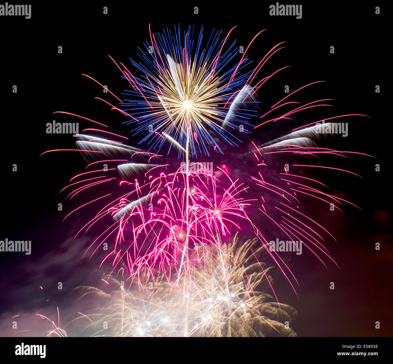 A firework display Stock Photo
