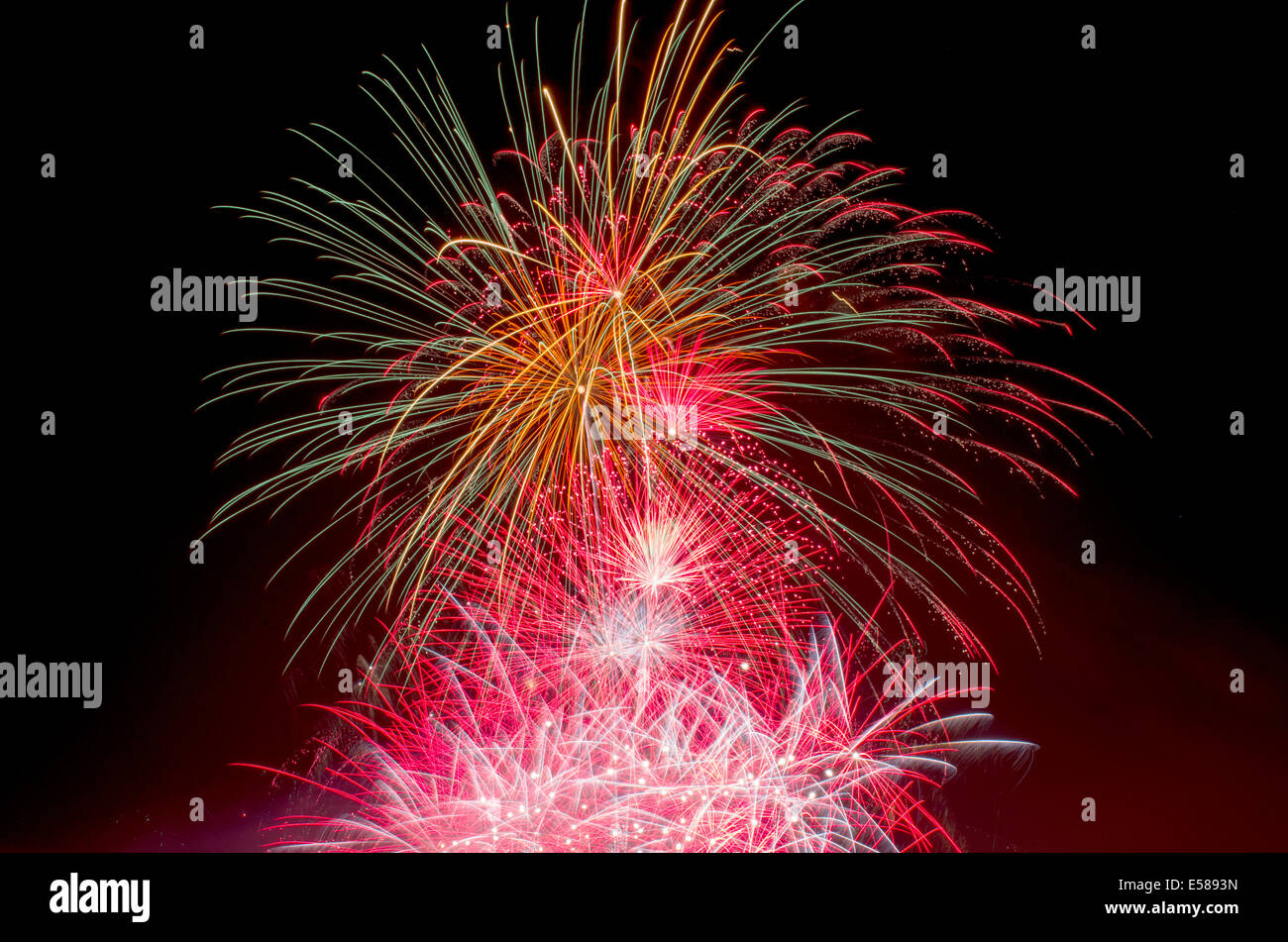 A firework display Stock Photo