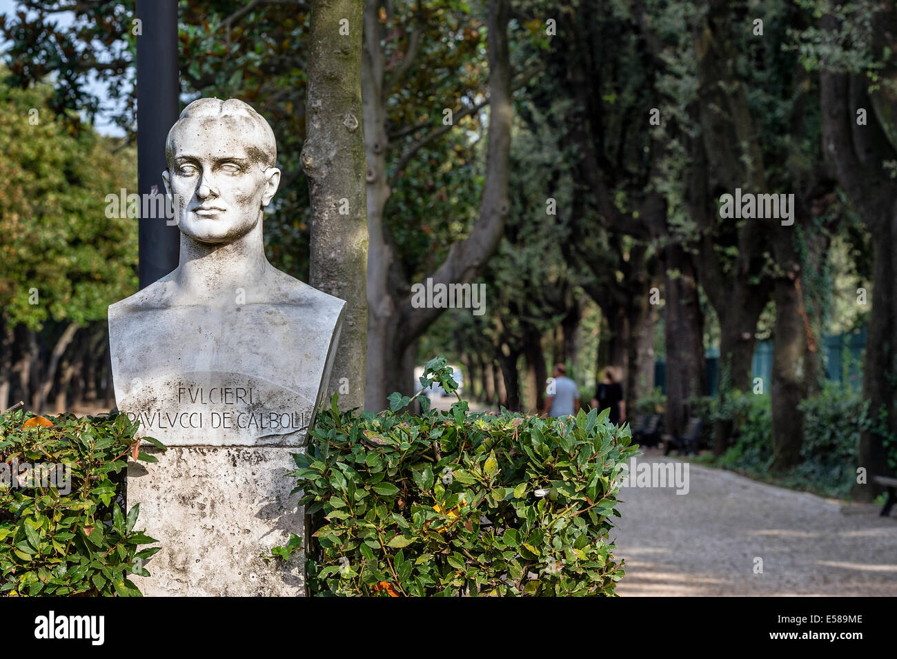 Bust of Fulcieri Paulucci di Calboli in the Villa Borghese, Rome, Italy Stock Photo