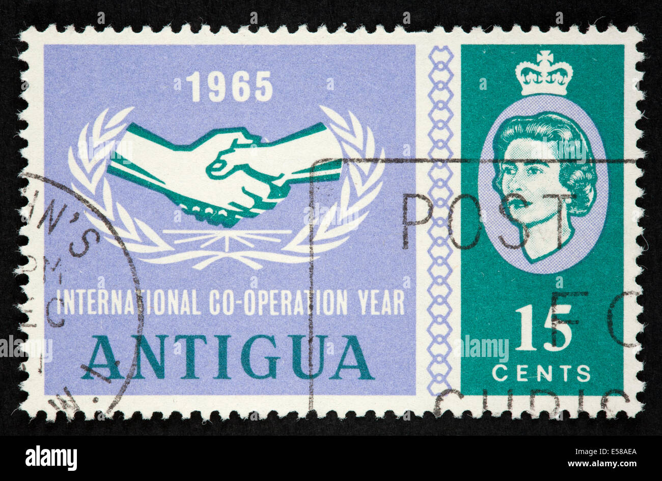 Antigua postage stamp Stock Photo
