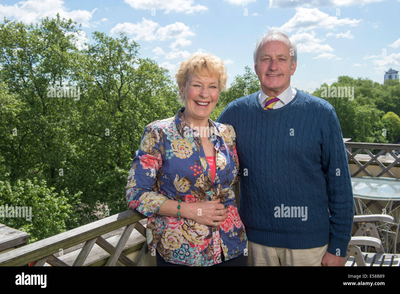 Neil and Christine Hamilton at their Home in Battersea Stock Photo