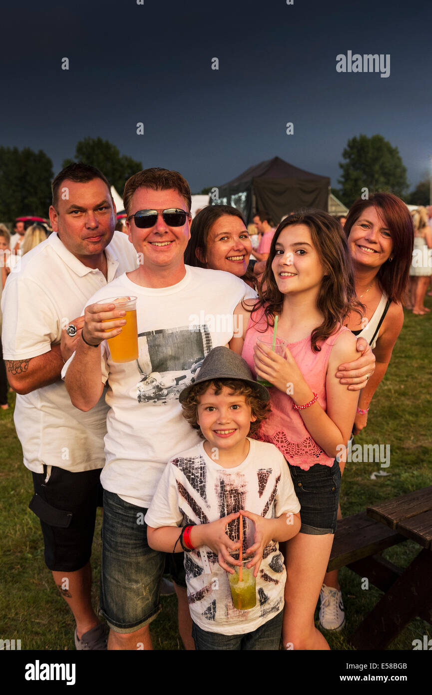 A family enjoying themselves at the Brentwood Festival. Stock Photo