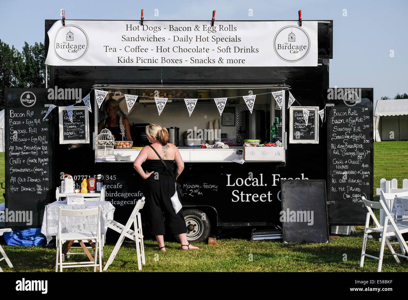 A fast food van at a Festival Stock Photo - Alamy