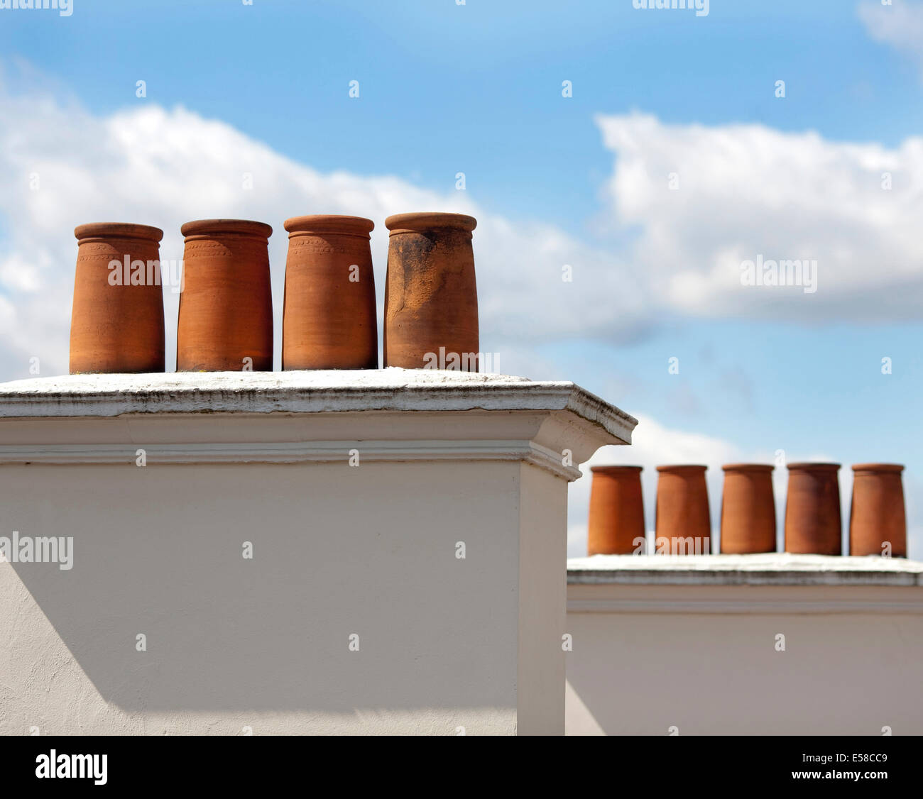 Chimney pots, Primrose Hill, London, UK Stock Photo