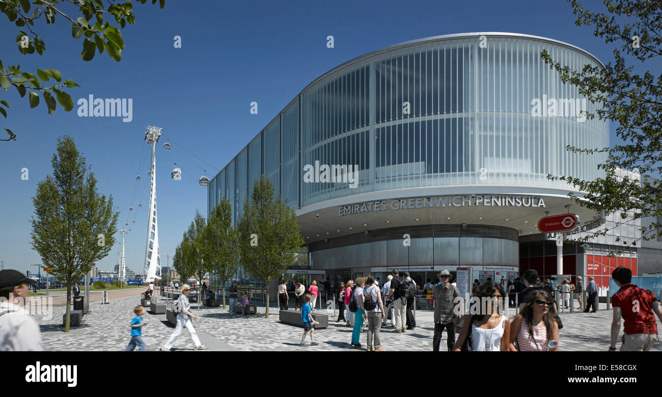 Thames Cable Car at Emirates Greenwich Peninsula, Greenwich, London