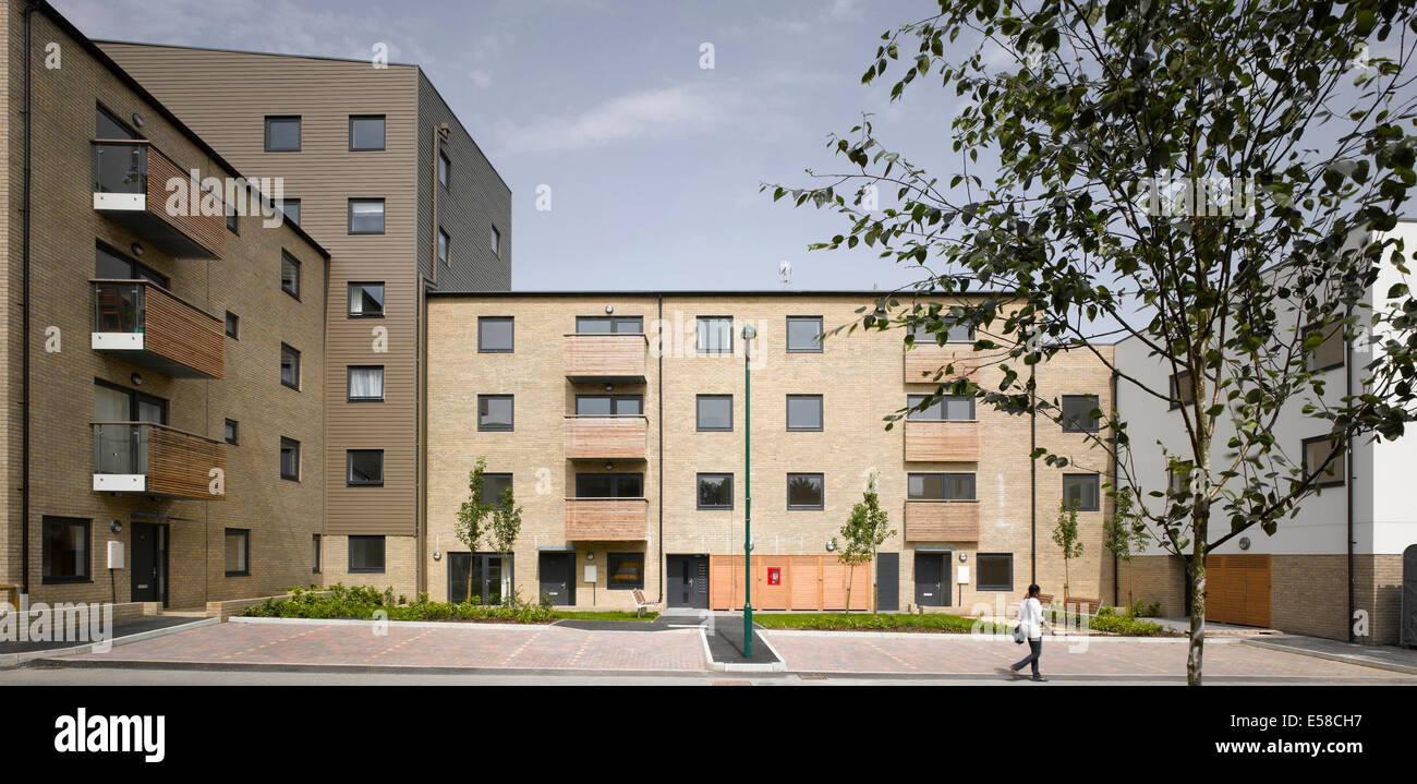 Exterior of Durand Close Estate, Affinity Housing, Sutton, Surrey Stock Photo