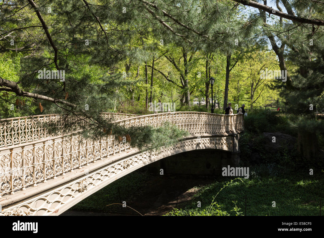 Pine Bank Bridge, Central Park, NYC Stock Photo