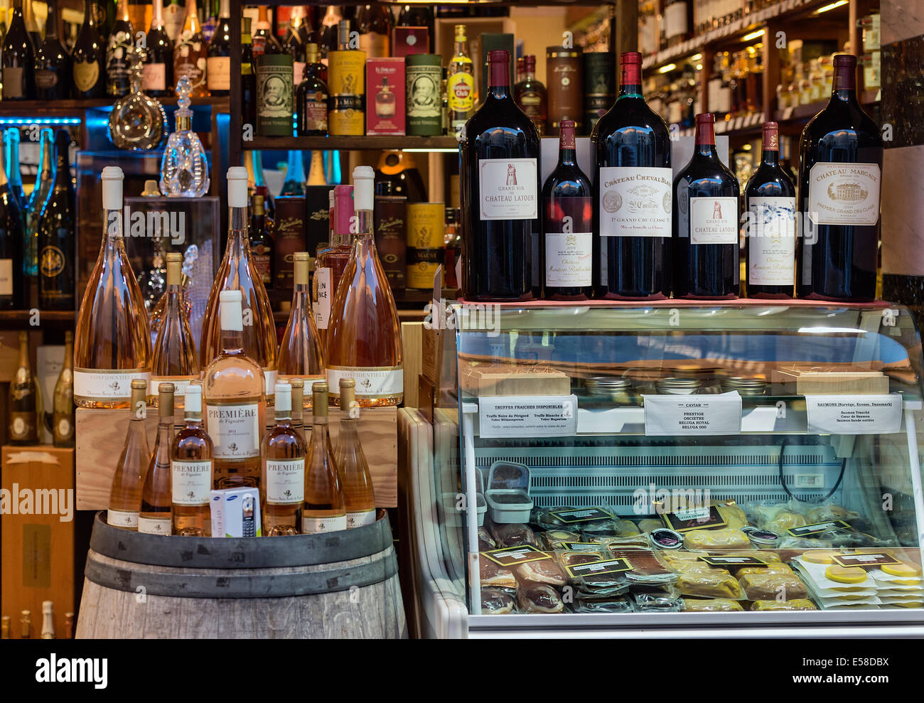 Wine and cheese shop, Antibes, France Stock Photo Alamy