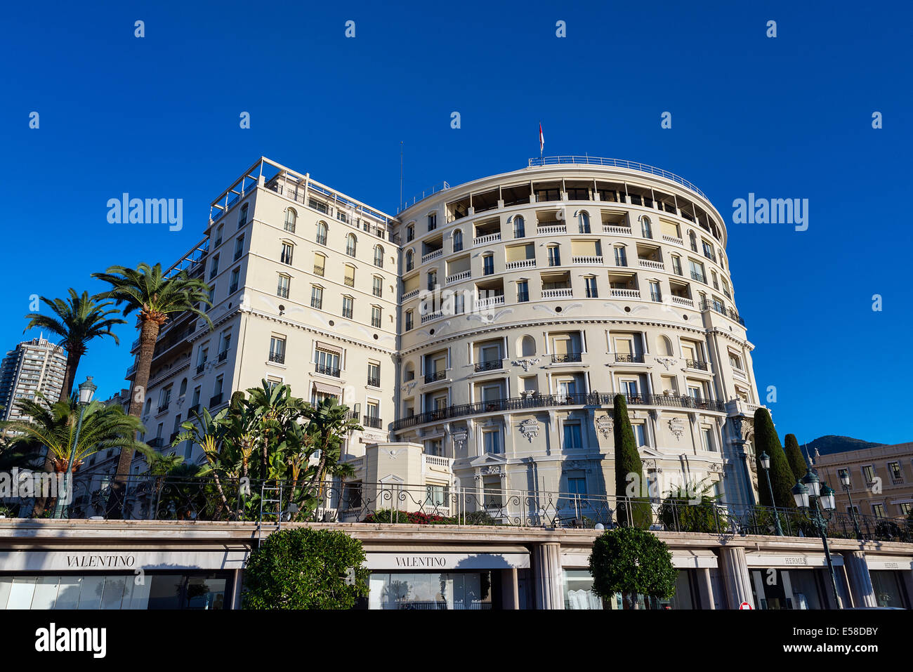 Exterior of the Hôtel de Paris Monte-Carlo, Monaco Stock Photo