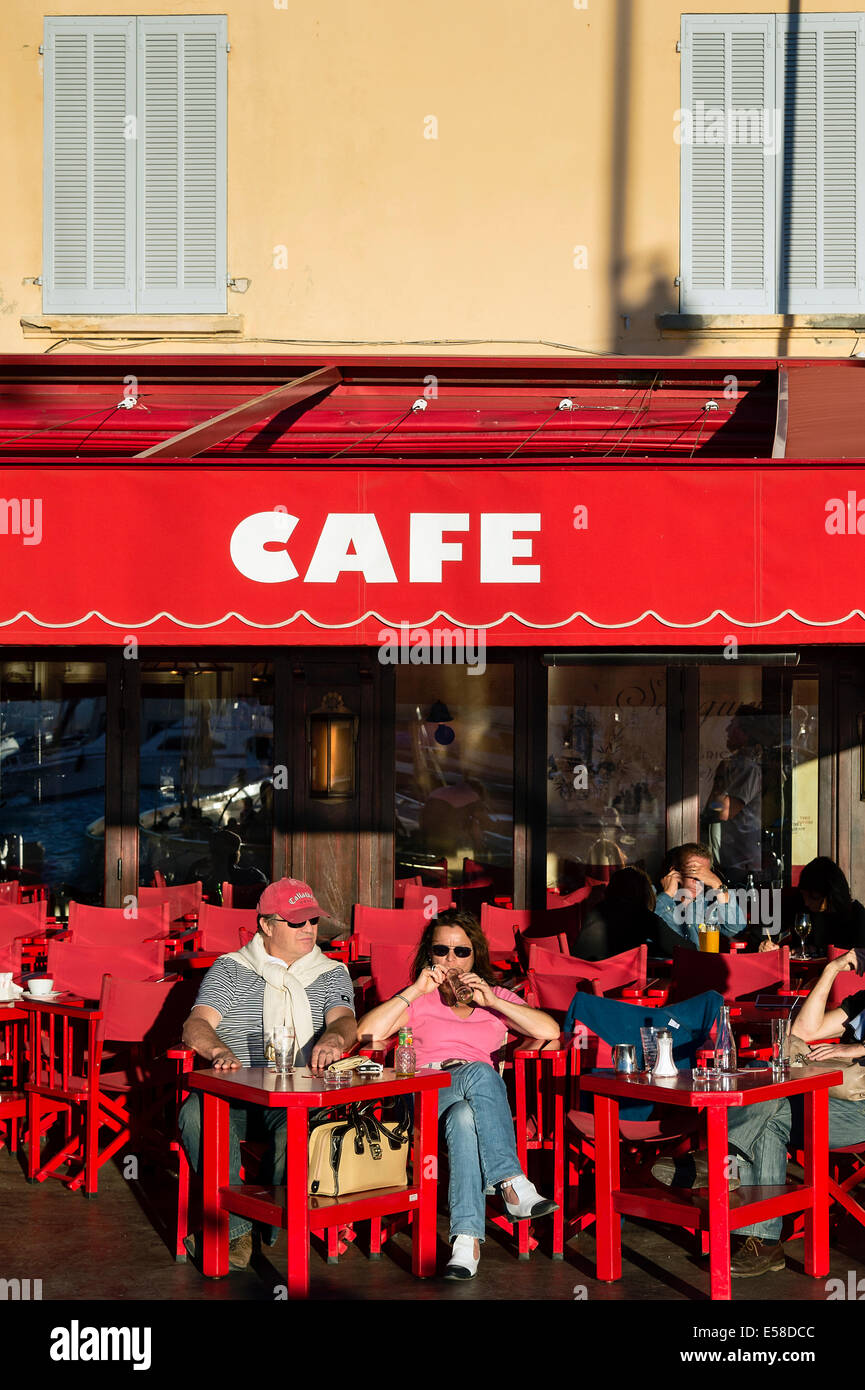 Cafe Senequier, Saint Tropez, France Stock Photo