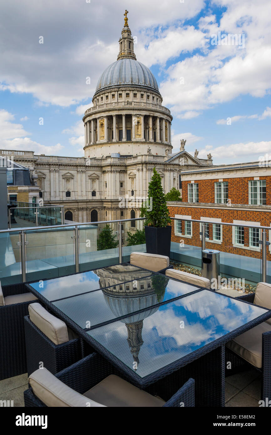 St Paul's Cathedral from the Terrace of the Grange Hotel Stock Photo Alamy