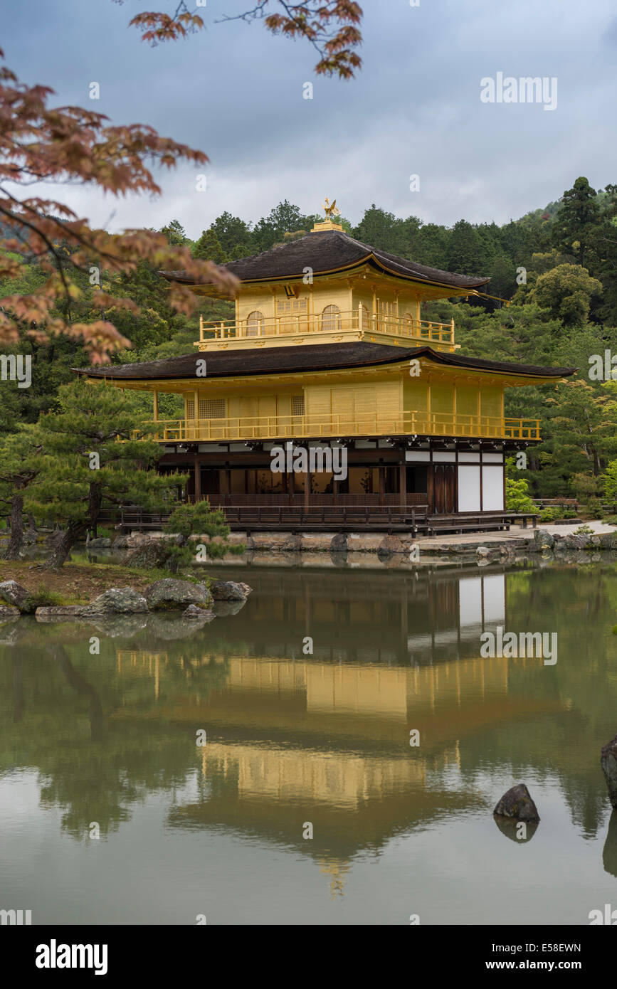 Kinkaku-ji, Temple of the Golden Pavilion, Kyoto,  Japan Stock Photo