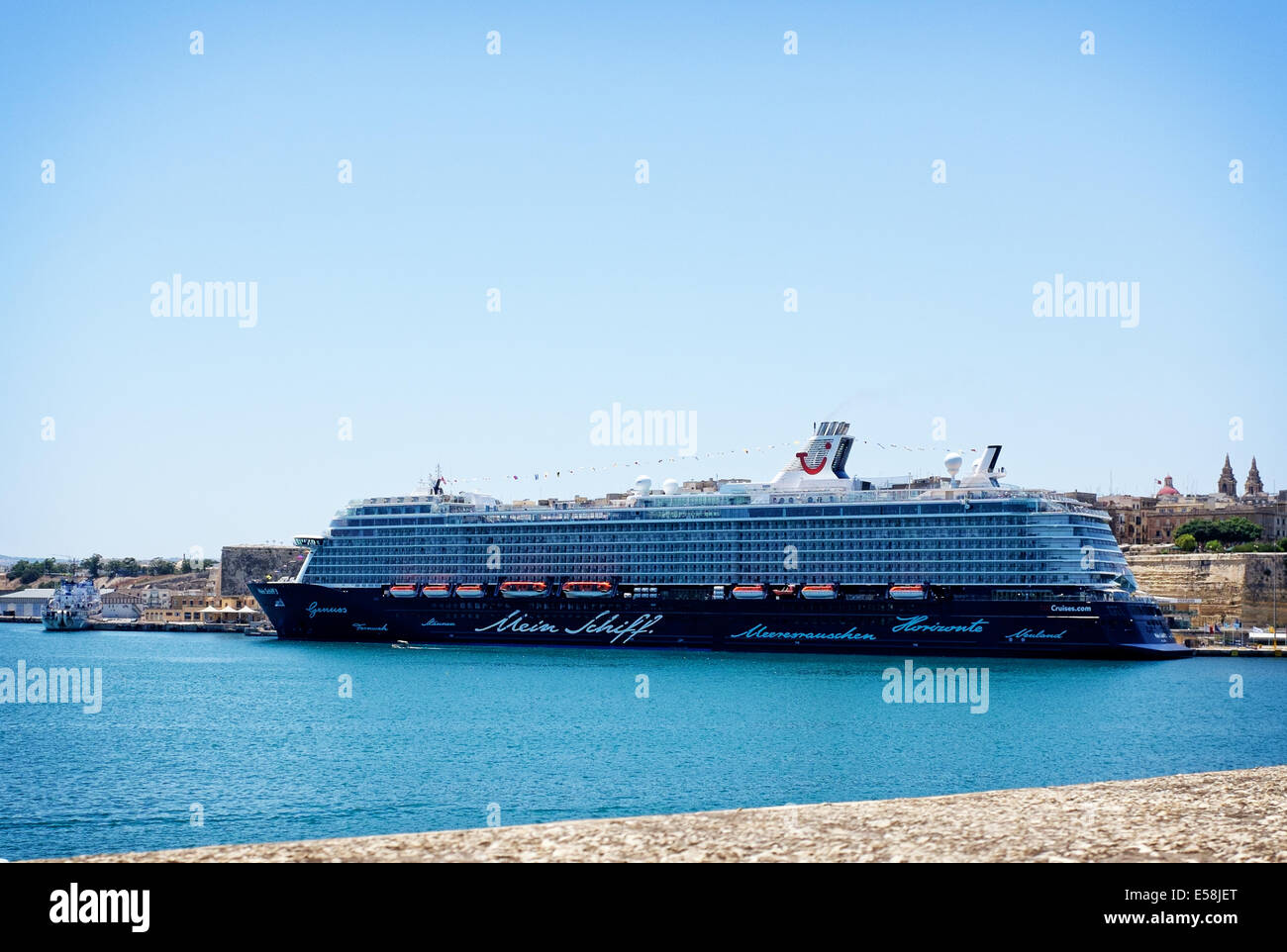Mein Schiff 3 Cruise Liner Moored At The Cruise Terminal In