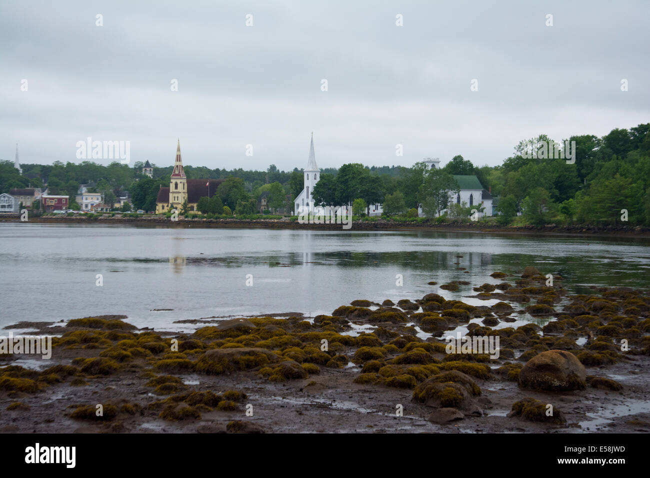 Churches of Mahone Bay, Nova Scotia Stock Photo Alamy